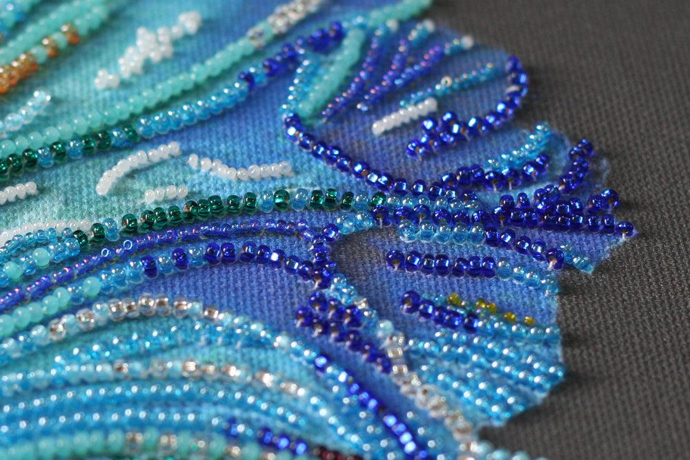 Bead Embroidery Kit - Blue gold AB-746 - Wizardi