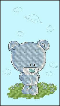 Bear Boy - PDF Free Cross Stitch Pattern - Wizardi
