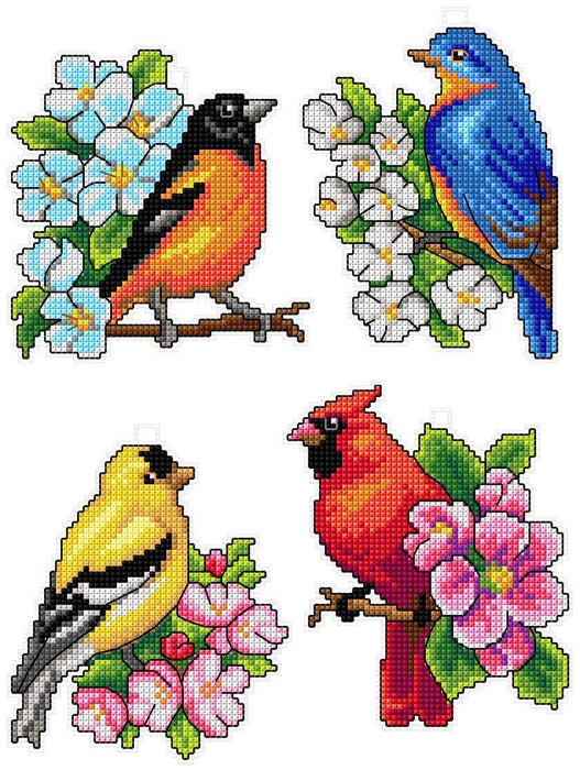 "Birds" 118CS Counted Cross-Stitch Kit - Wizardi