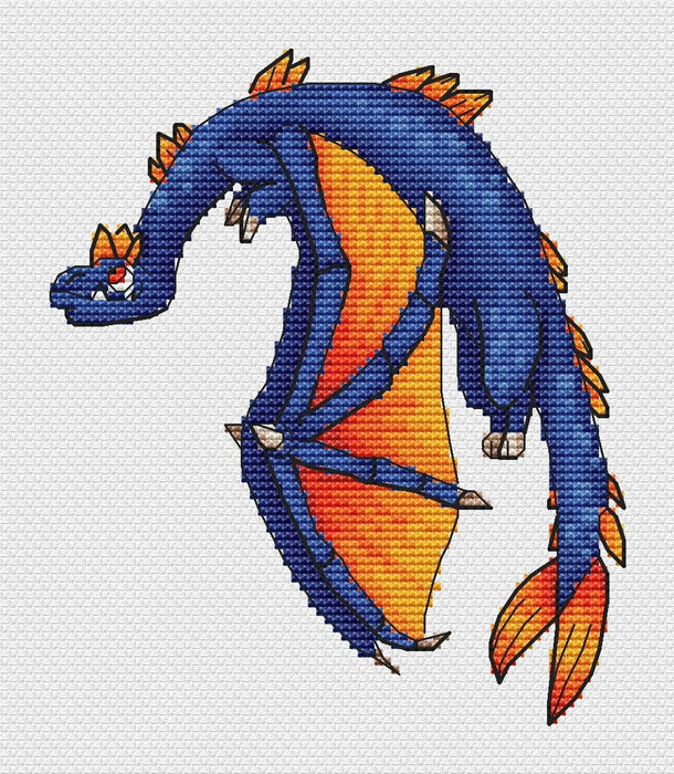 Blue Bigtooth - PDF Cross Stitch Pattern - Wizardi