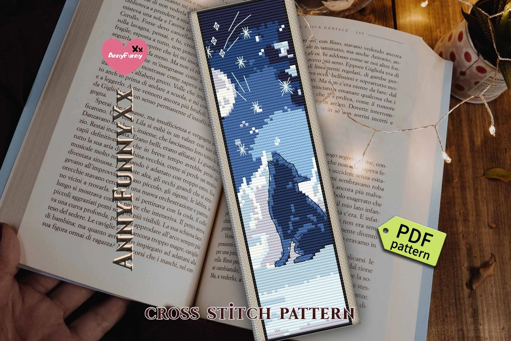 Bookmark. Wolf - PDF Cross Stitch Pattern