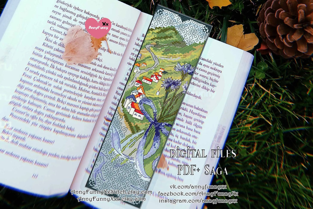 Bookmark. Nature's Corner - PDF Cross Stitch Pattern