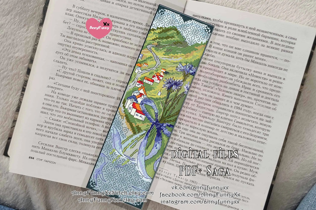 Bookmark. Nature's Corner - PDF Cross Stitch Pattern