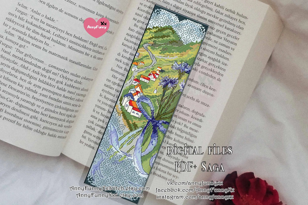 Bookmark. Nature's Corner - PDF Cross Stitch Pattern