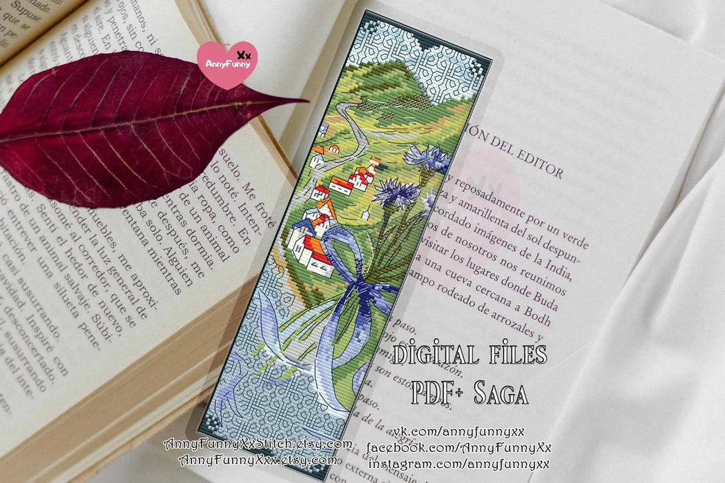 Bookmark. Nature's Corner - PDF Cross Stitch Pattern