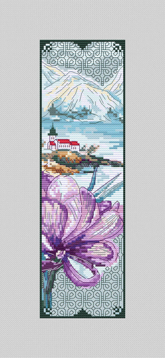 Bookmark. Tranquil Scenery - PDF Cross Stitch Pattern