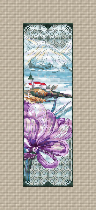 Bookmark. Tranquil Scenery - PDF Cross Stitch Pattern