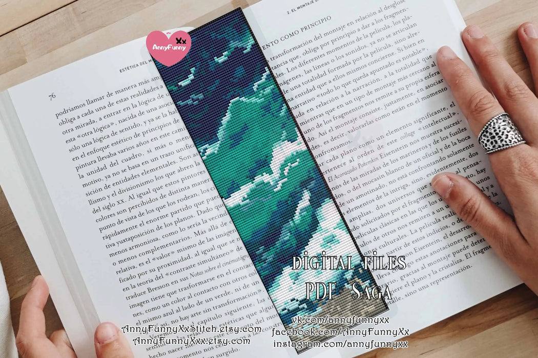 Bookmark. Ocean - PDF Cross Stitch Pattern