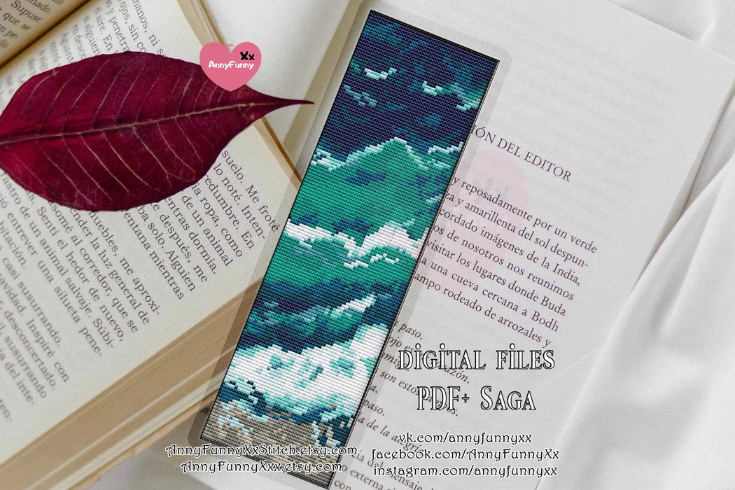 Bookmark. Ocean - PDF Cross Stitch Pattern