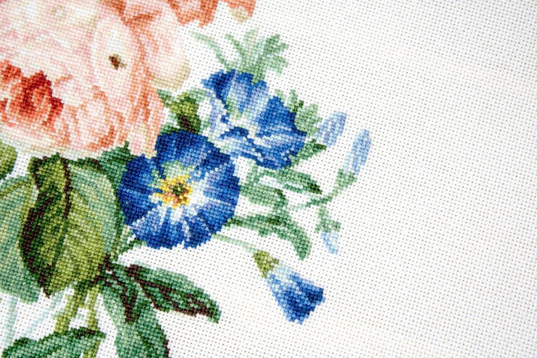 Bouquet with Roses B2351L Counted Cross-Stitch Kit - Wizardi