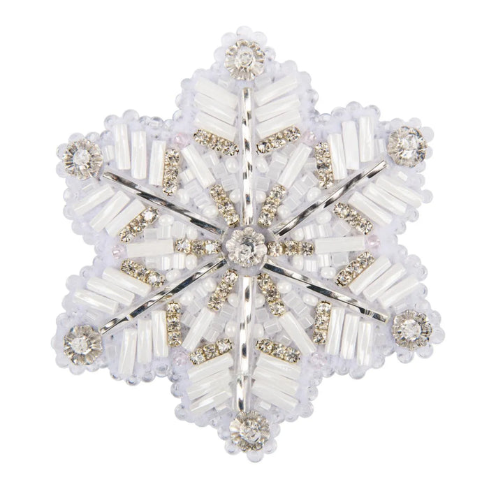 BP-352C Beadwork kit for creating brooch Crystal Art "Snowflake"