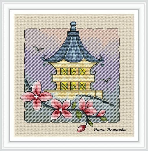 Breath Of The East - PDF Cross Stitch Pattern - Wizardi