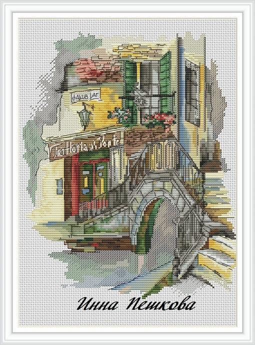 Bridges Of Venice - PDF Cross Stitch Pattern - Wizardi