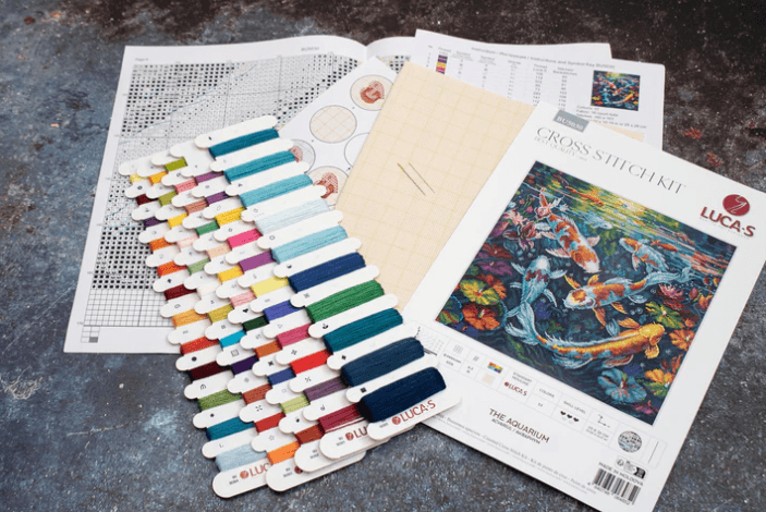 The Aquarium BU5030L Counted Cross-Stitch Kit - Wizardi