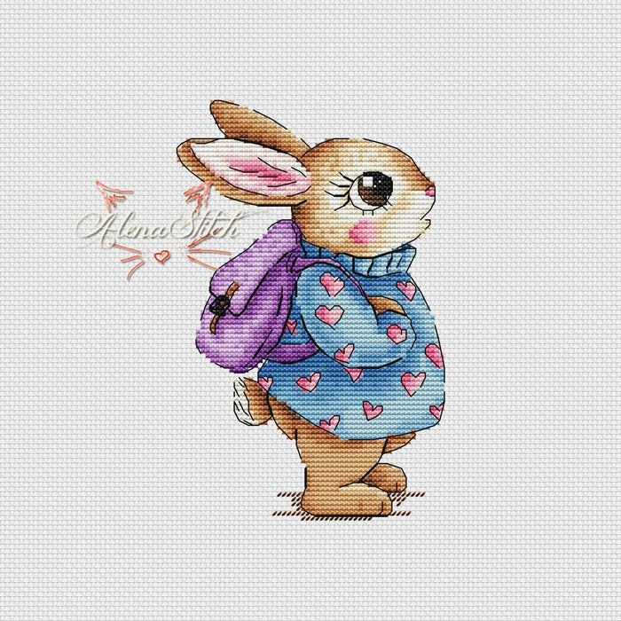 Bunny "Mi" - PDF Cross Stitch Pattern - Wizardi