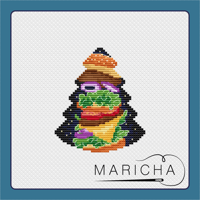 Burger - PDF Cross Stitch Pattern - Wizardi