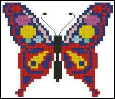 Butterfly - PDF Free Cross Stitch Pattern - Wizardi