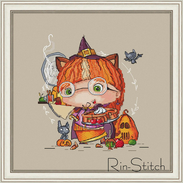 Girls. Happy Halloween - PDF Cross Stitch Pattern