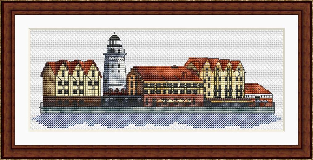 Kaliningrad Fishing Village - PDF Cross Stitch Pattern