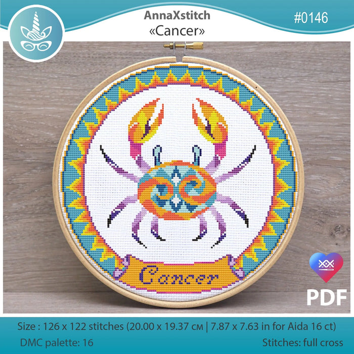 Cancer - PDF Cross Stitch Pattern