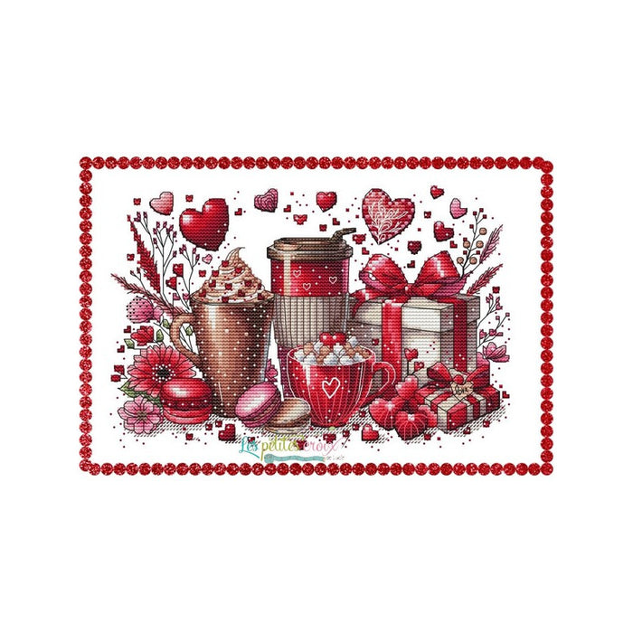 Valentine Coffees - PDF Cross Stitch Pattern