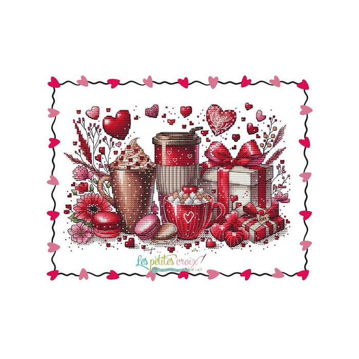 Valentine Coffees - PDF Cross Stitch Pattern