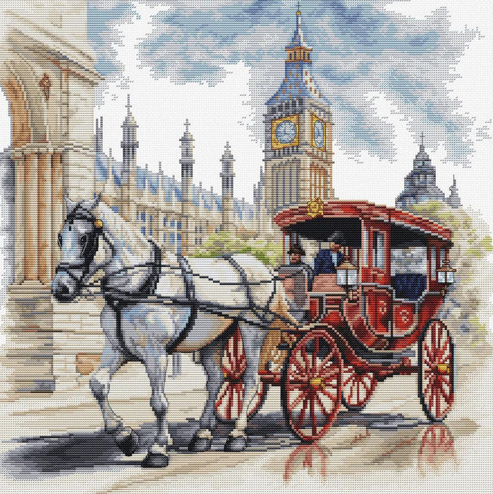 Carriage Ride BU5040L Counted Cross-Stitch Kit - Wizardi