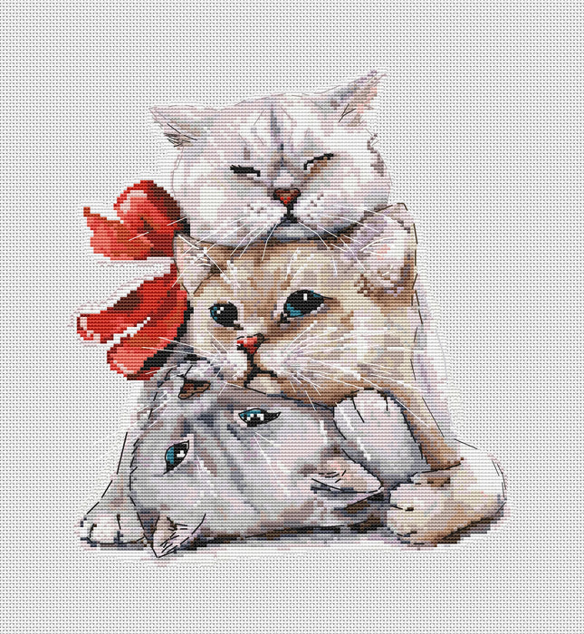 Cat Trio - PDF Cross Stitch Pattern