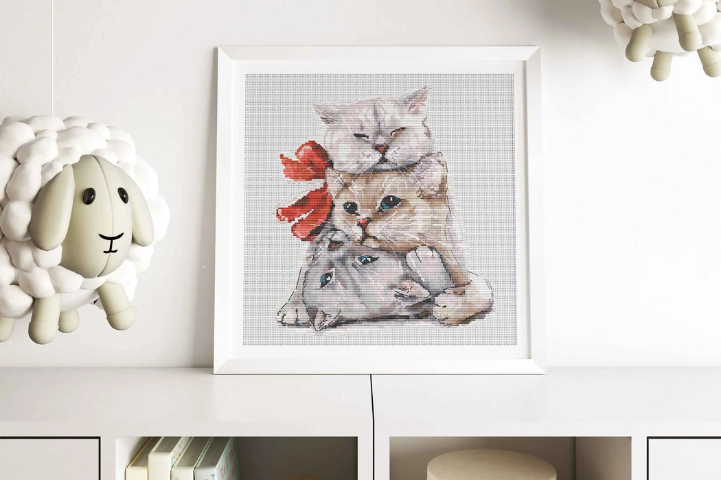 Cat Trio - PDF Cross Stitch Pattern