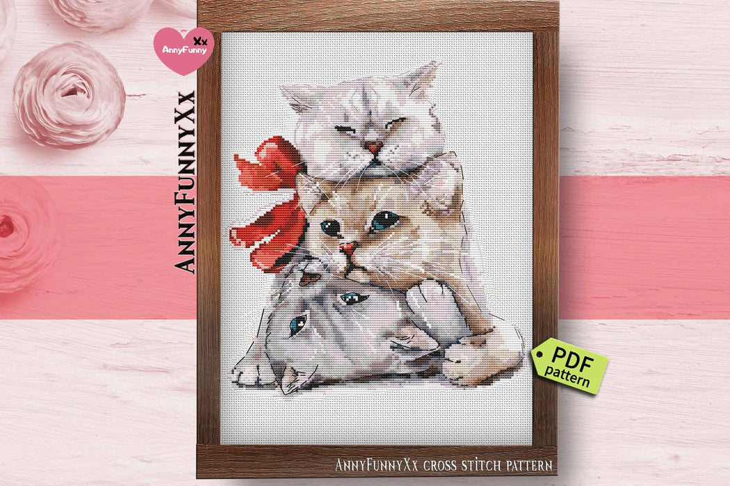 Cat Trio - PDF Cross Stitch Pattern