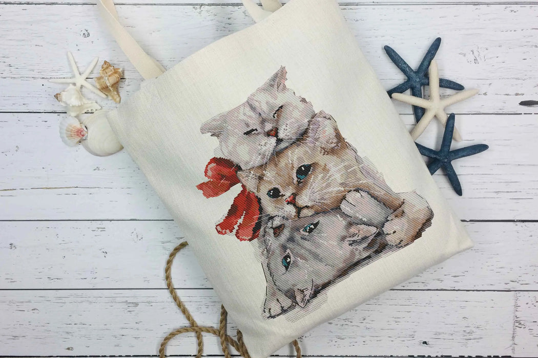 Cat Trio - PDF Cross Stitch Pattern