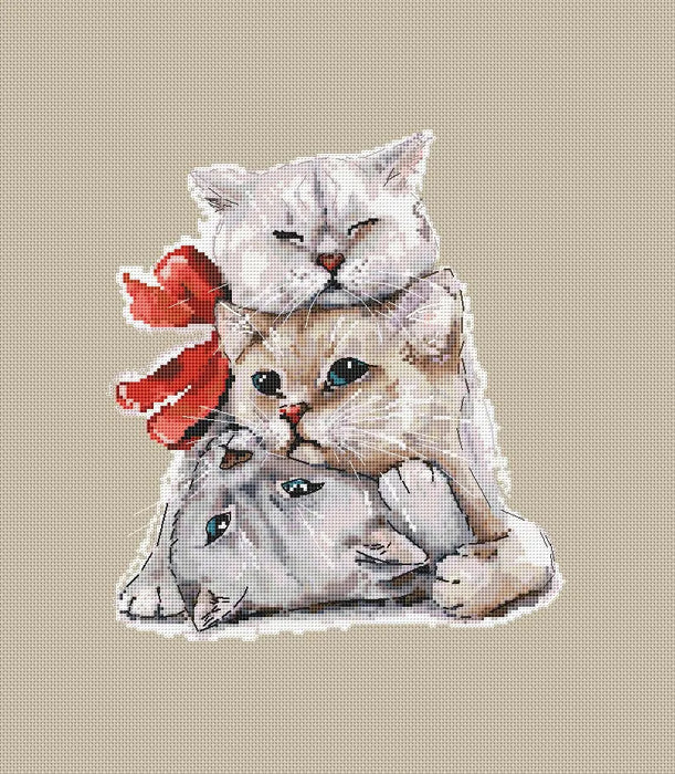 Cat Trio - PDF Cross Stitch Pattern