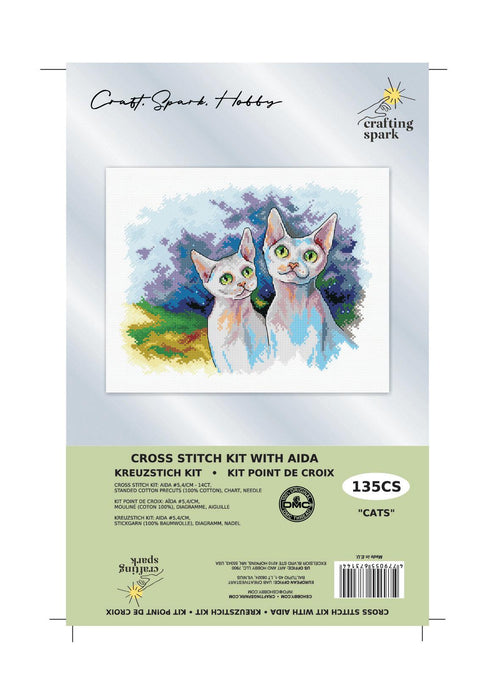 Cats 135CS Counted Cross-Stitch Kit - Wizardi