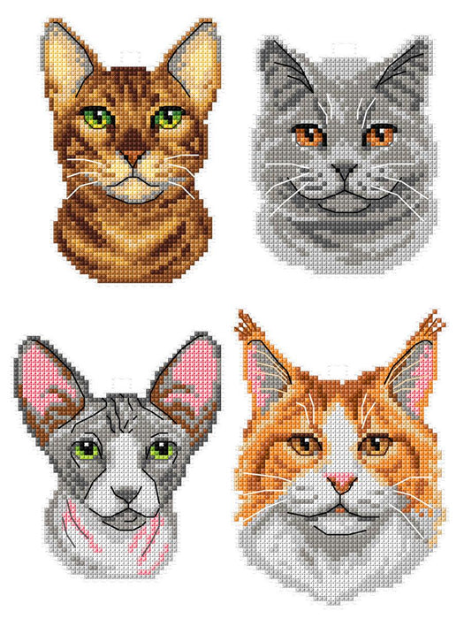 Cats 140CS Counted Cross-Stitch Kit - Wizardi