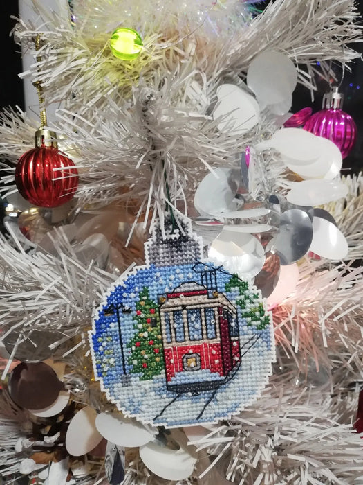 Christmas ball. Tram - PDF Cross Stitch Pattern - Wizardi