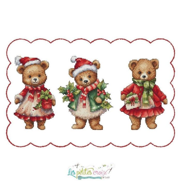 Christmas Bears - PDF Cross Stitch Pattern - Wizardi