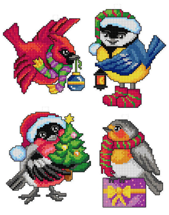 Christmas Birds 7694 Counted Cross-Stitch Kit - Wizardi