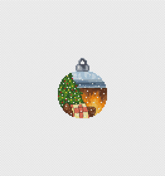 Christmas Fireplace Bag - PDF Cross Stitch Pattern - Wizardi