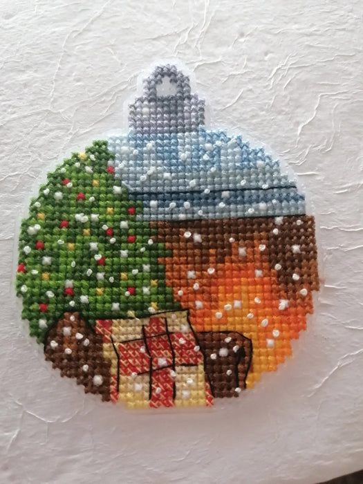 Christmas Fireplace Bag - PDF Cross Stitch Pattern - Wizardi