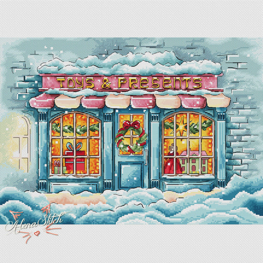 Christmas shop - PDF Cross Stitch Pattern - Wizardi