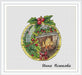 Christmas Tree by the Fireplace - PDF Cross Stitch Pattern - Wizardi