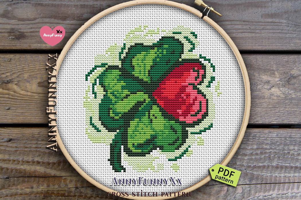 Lucky Clover - PDF Cross Stitch Pattern