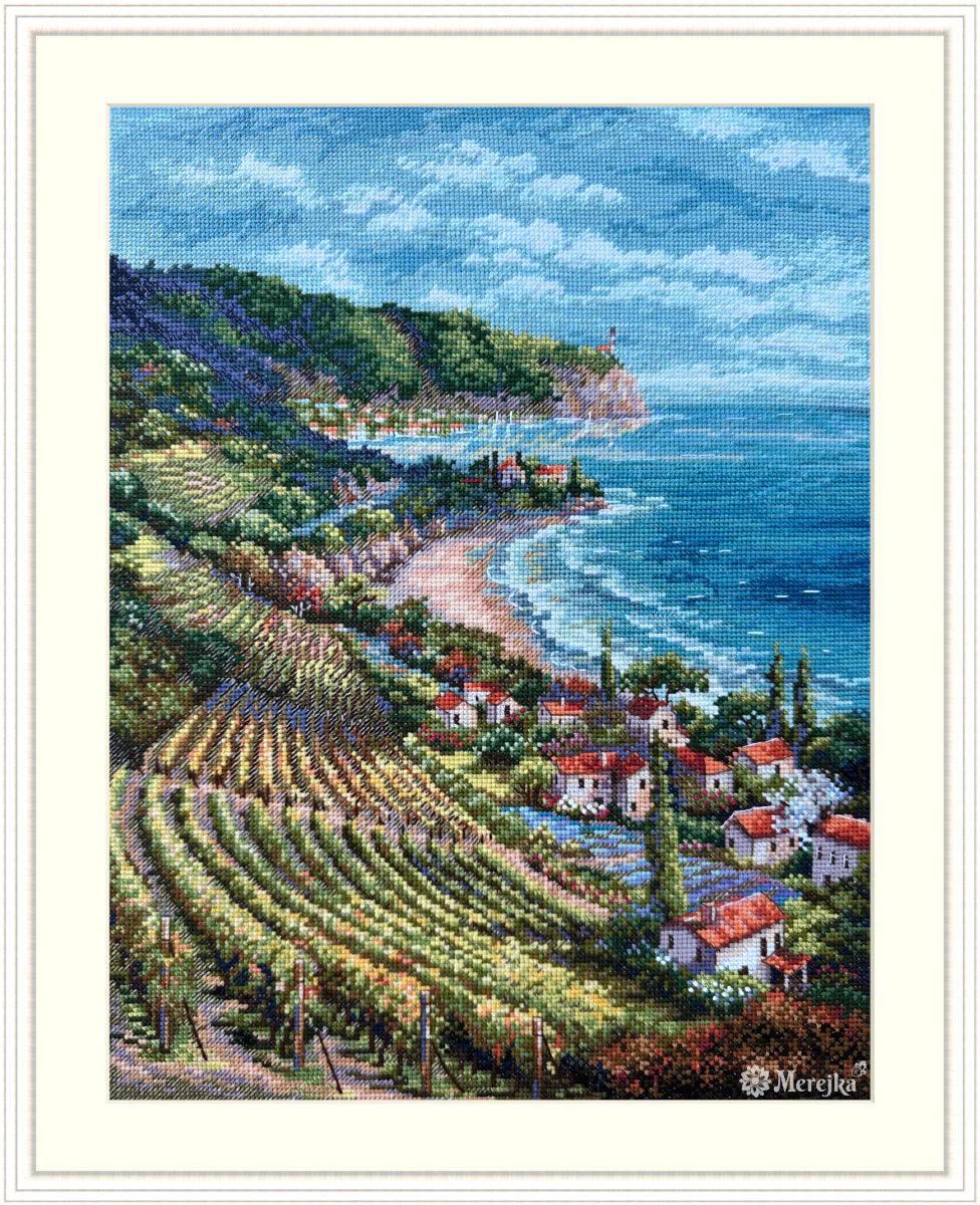 Coastline View K-226 Counted Cross-Stitch Kit - Wizardi