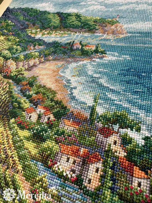 Coastline View K-226 Counted Cross-Stitch Kit - Wizardi