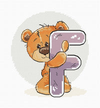 Alphabet. Letter ‚ÄûF‚Äù B1207L Counted Cross-Stitch Kit