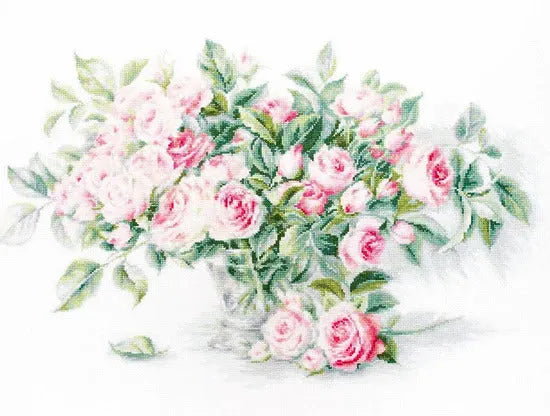 Bouquet of Pink Roses B2286L Counted Cross-Stitch Kit