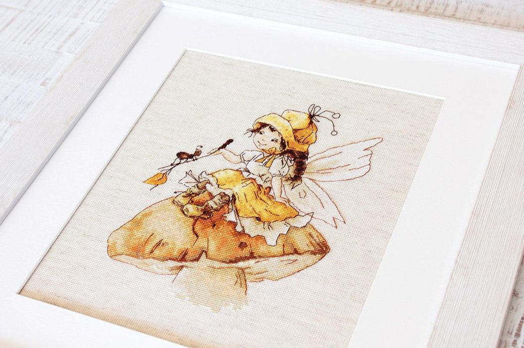 The Fairy with Mushrooms B1109L Counted Cross-Stitch Kit