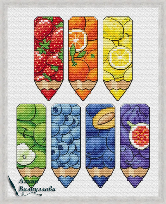 Fruit Rainbow - PDF Cross Stitch Pattern