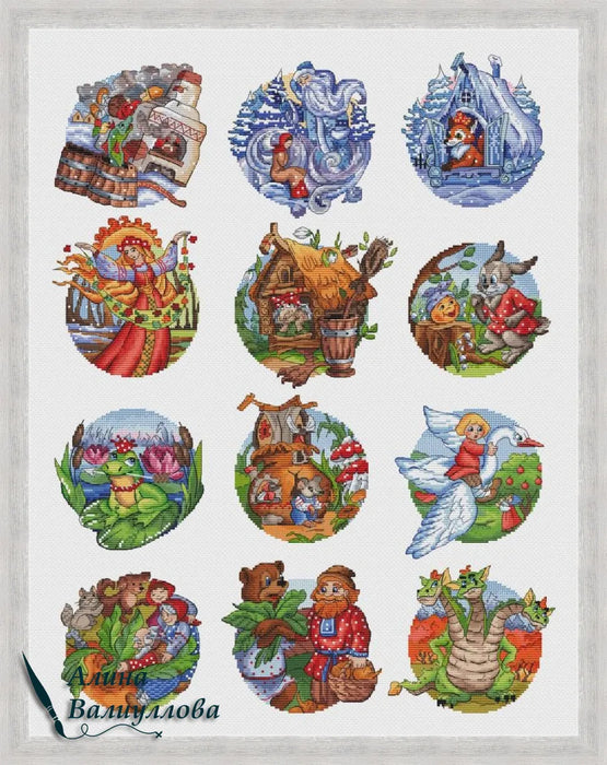 Calendar of fairy tales - PDF Cross Stitch Pattern