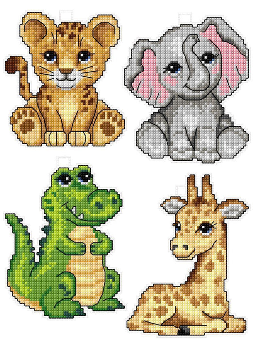 "Cute Animals" 121CS Counted Cross-Stitch Kit - Wizardi